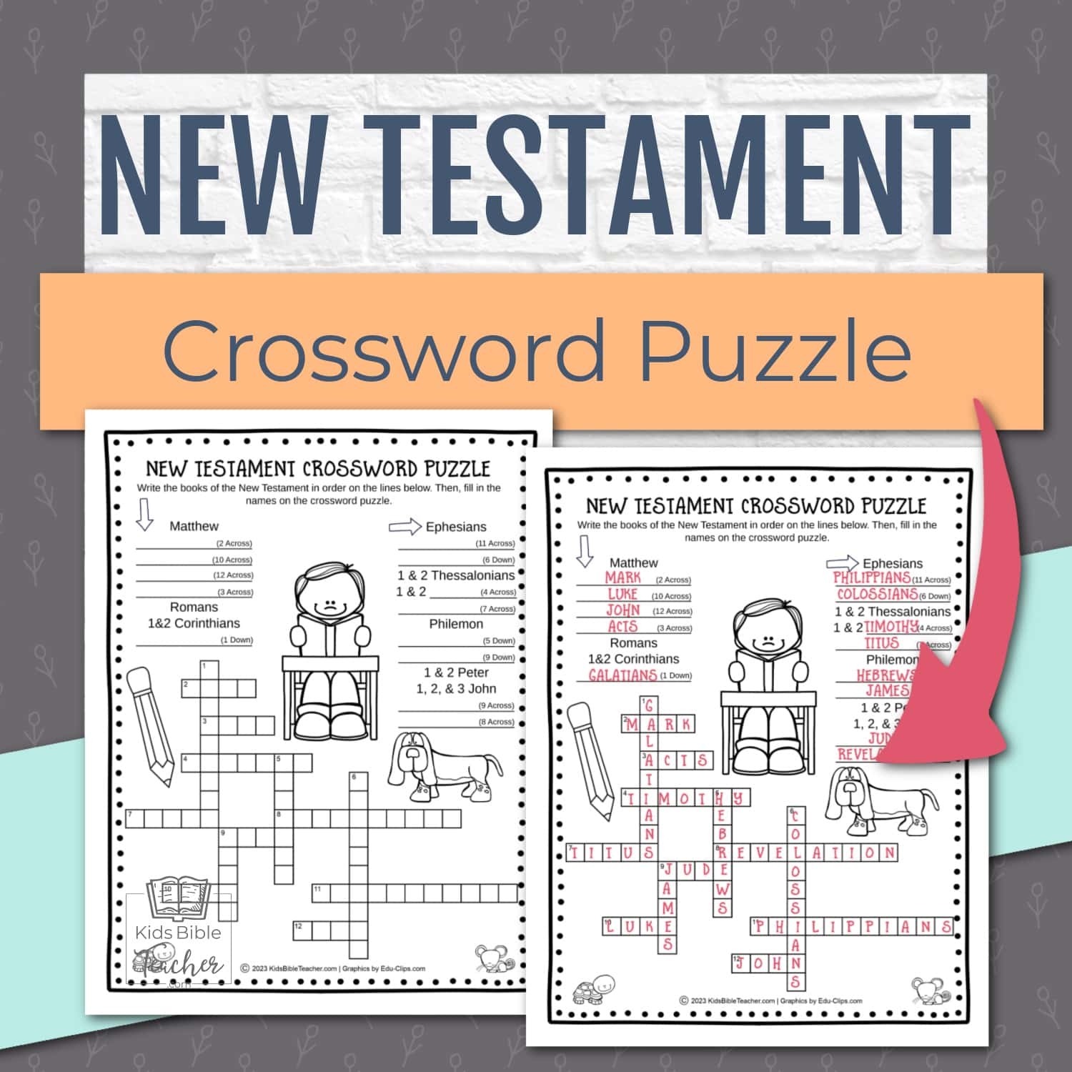 New Testament Crossword Books Of The Bible Puzzle For Kids New Testament Crossword Books Of The Bible Puzzle For Kids