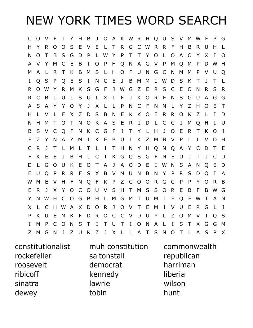 NEW YORK TIMES WORD SEARCH WordMint NEW YORK TIMES WORD SEARCH WordMint