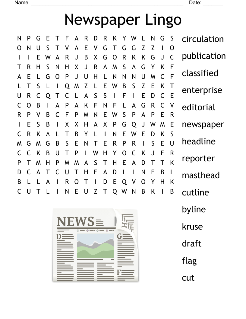 Newspapers Crossword WordMint Newspapers Crossword WordMint