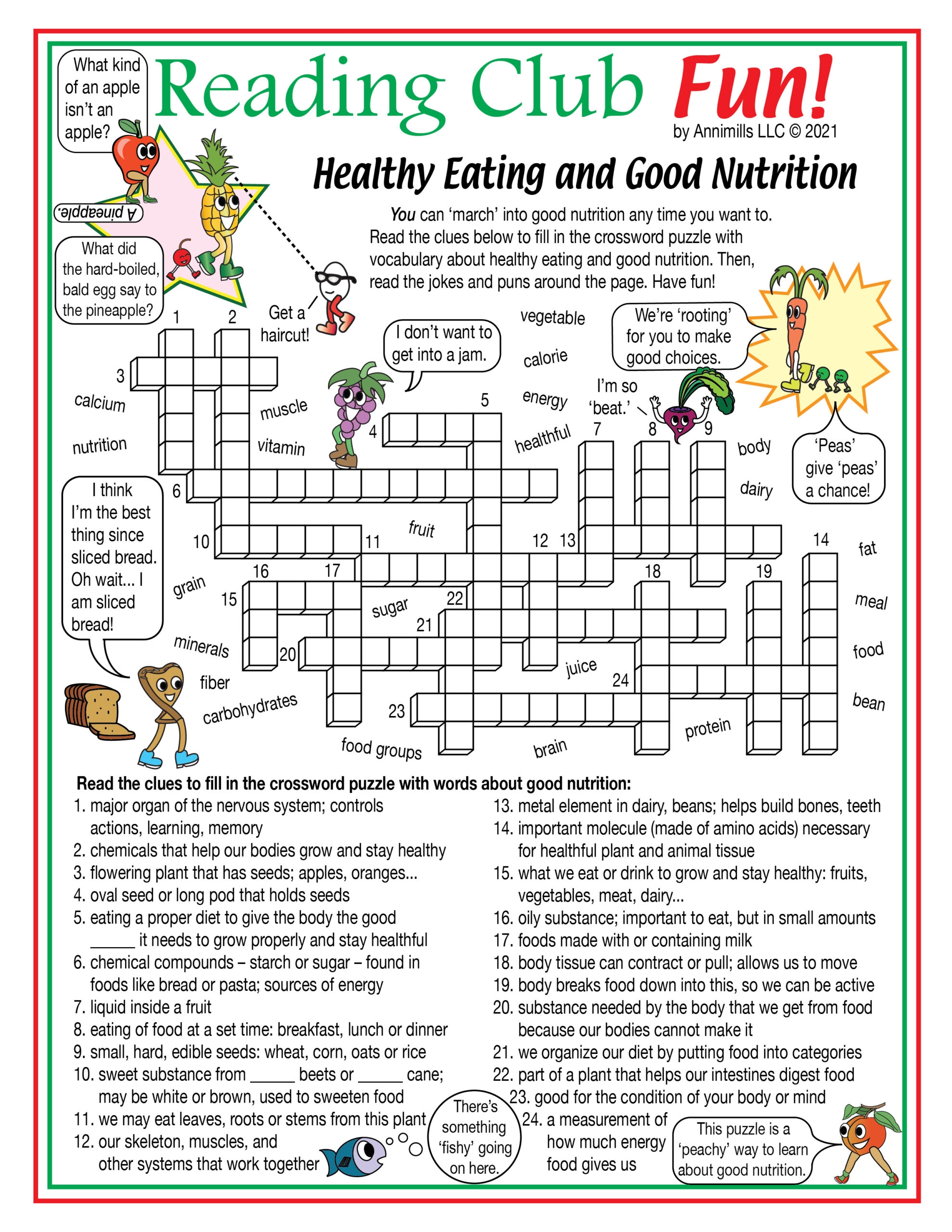 Nutrition For Better Health Puzzle Activity Set Made By Teachers