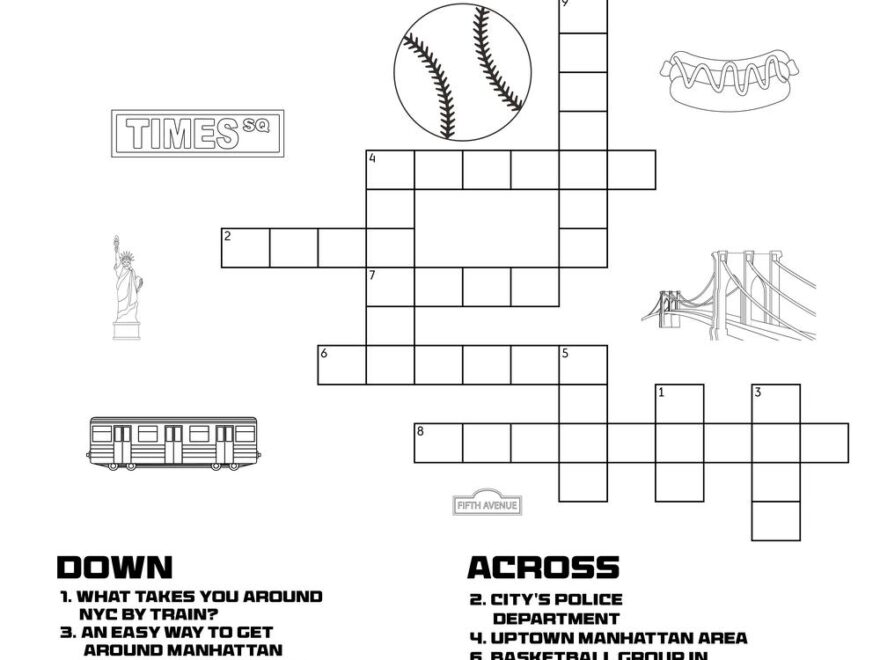 NYC Crossword Puzzle Beeloo Printable Crafts And Activities For Kids