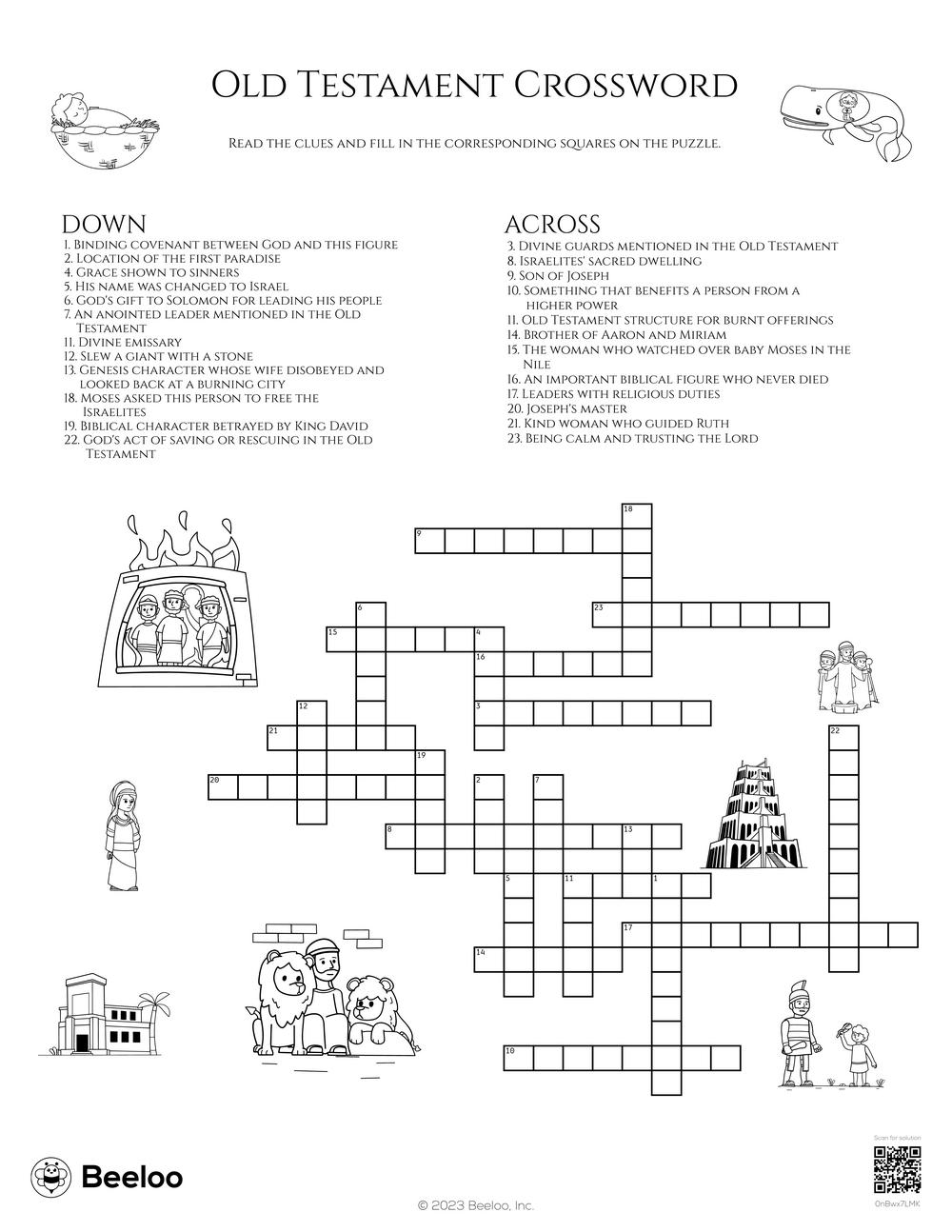 Old Testament themed Crossword Puzzles Beeloo Printable Crafts And Activities For Kids Old Testament themed Crossword Puzzles Beeloo Printable Crafts And Activities For Kids