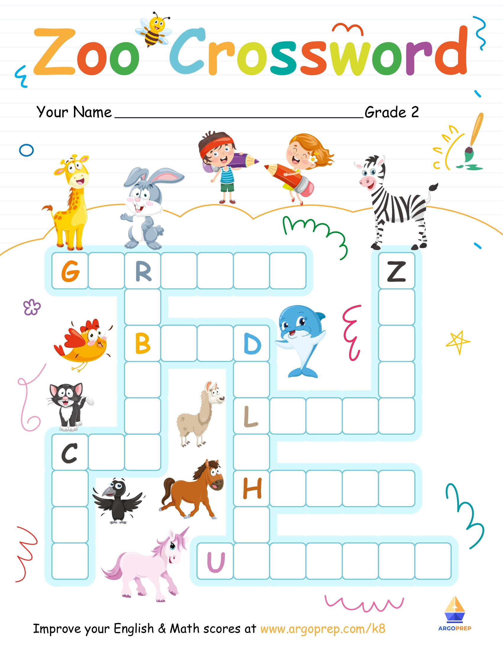 Crossword Puzzle Printable 3rd Grade Crossword Puzzle Printable 3rd Grade