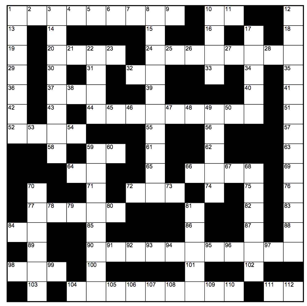 Free Online Crossword Printable