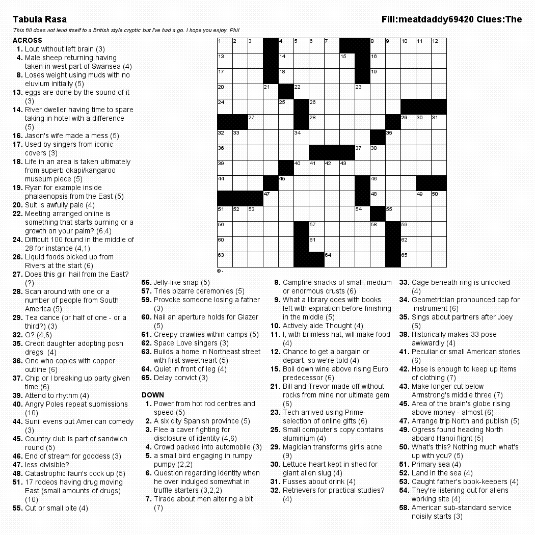 Phil s Crossword Puzzles Phil s Crossword Puzzles
