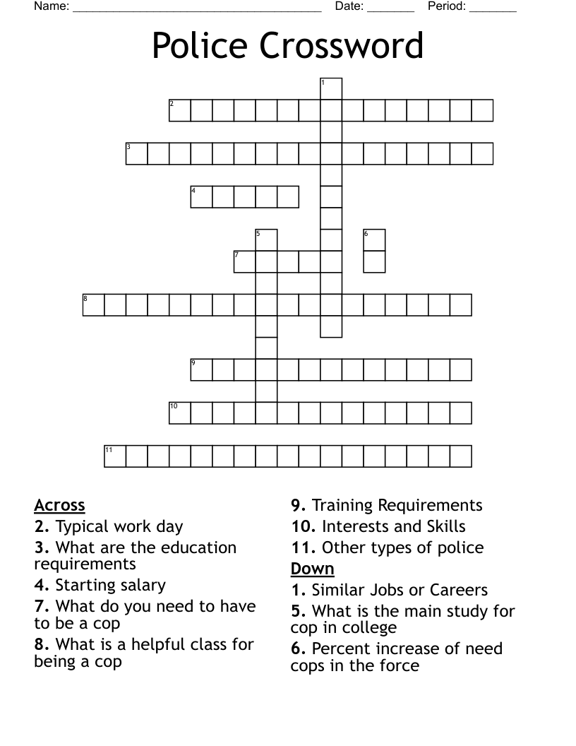 Education Crossword Puzzles Printable