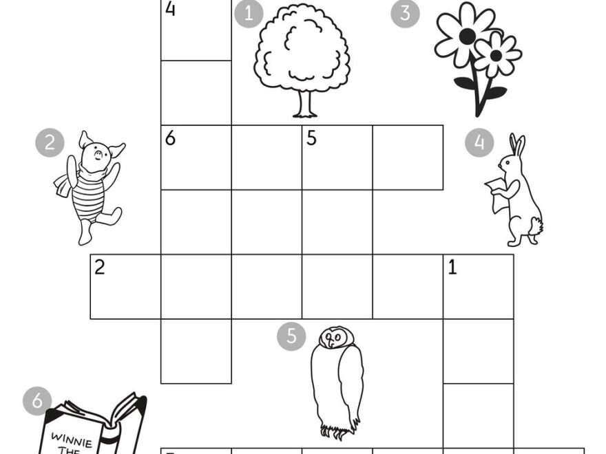 Pooh Crossword Puzzle Beeloo Printable Crafts And Activities For Kids