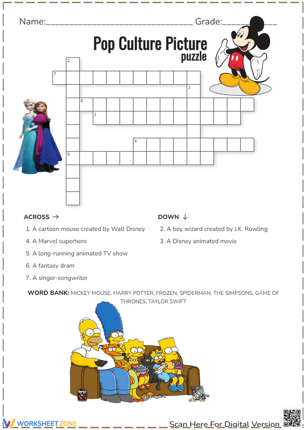 Pop Culture Crossword Puzzles Dylanna Press Worksheets Library Pop Culture Crossword Puzzles Dylanna Press Worksheets Library