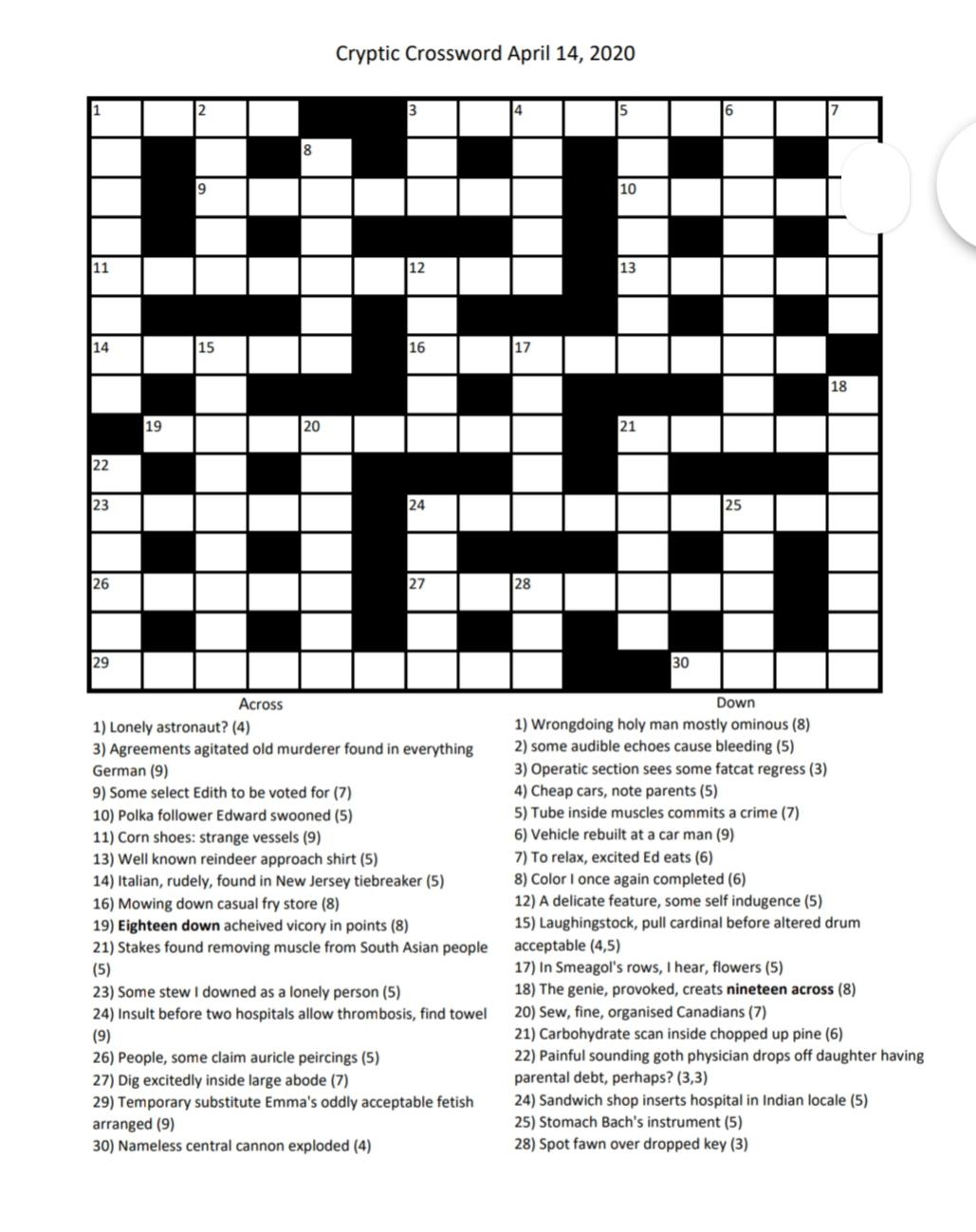POTD Quick Fairly Easy I Think For The Most Part Cryptic Crossword Feedback Always Appretiated R crosswords POTD Quick Fairly Easy I Think For The Most Part Cryptic Crossword Feedback Always Appretiated R crosswords