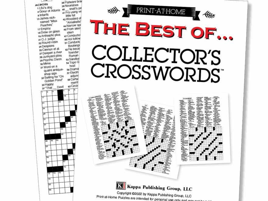Print at Home Collector s Crosswords Kappa Puzzles