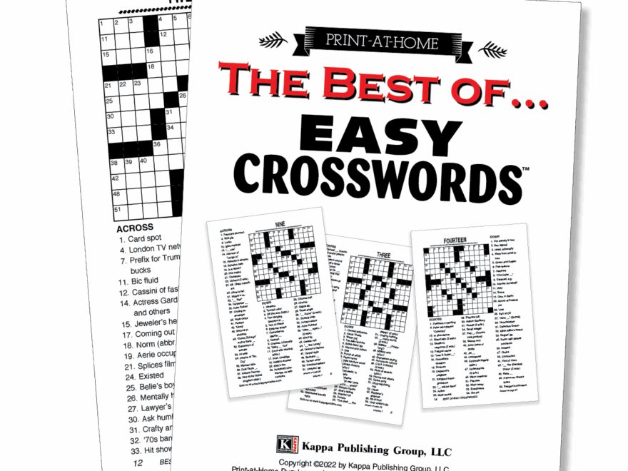 Print at Home Easy Crosswords Kappa Puzzles