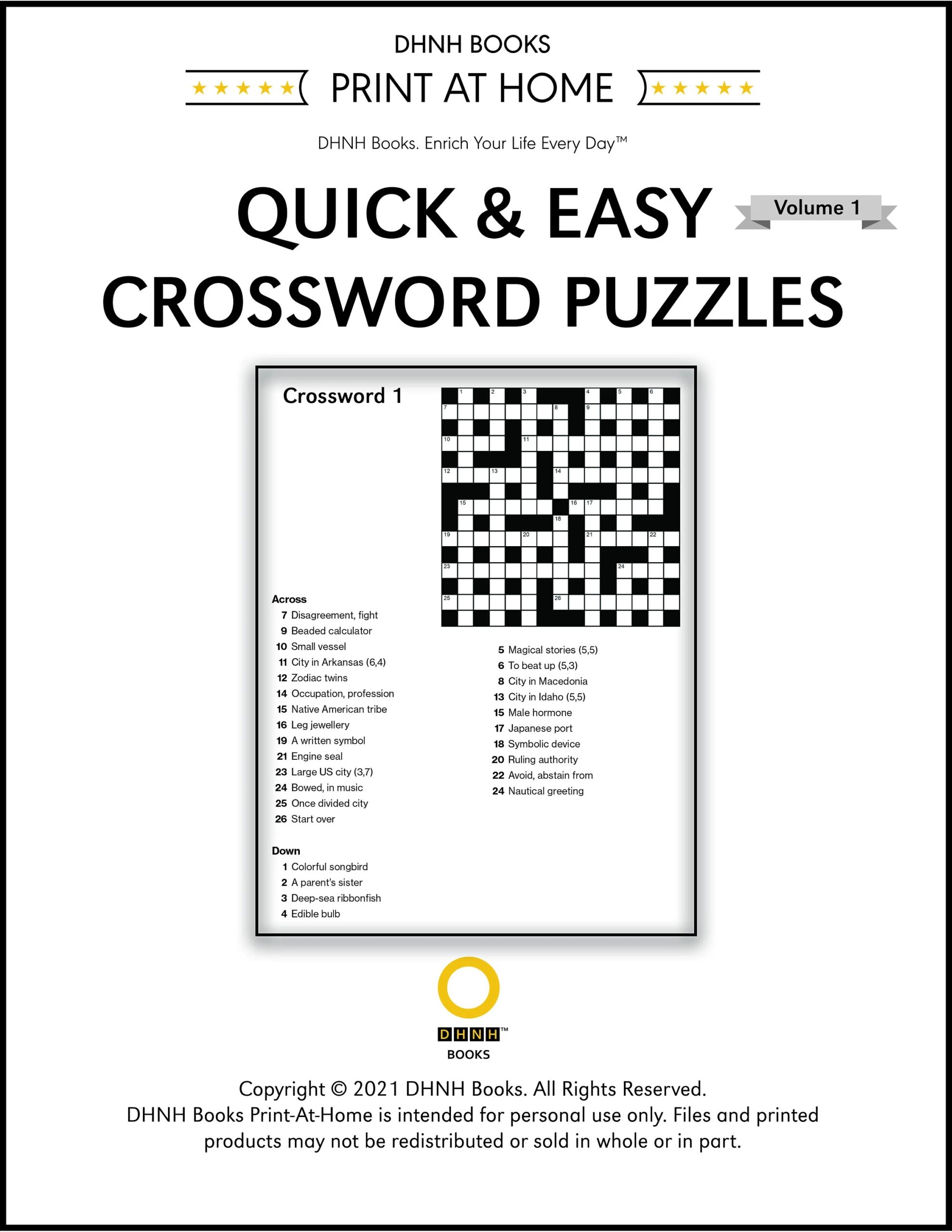Print at home Quick And Easy Crossword Puzzles Vol 1 Digital Download Etsy Print at home Quick And Easy Crossword Puzzles Vol 1 Digital Download Etsy