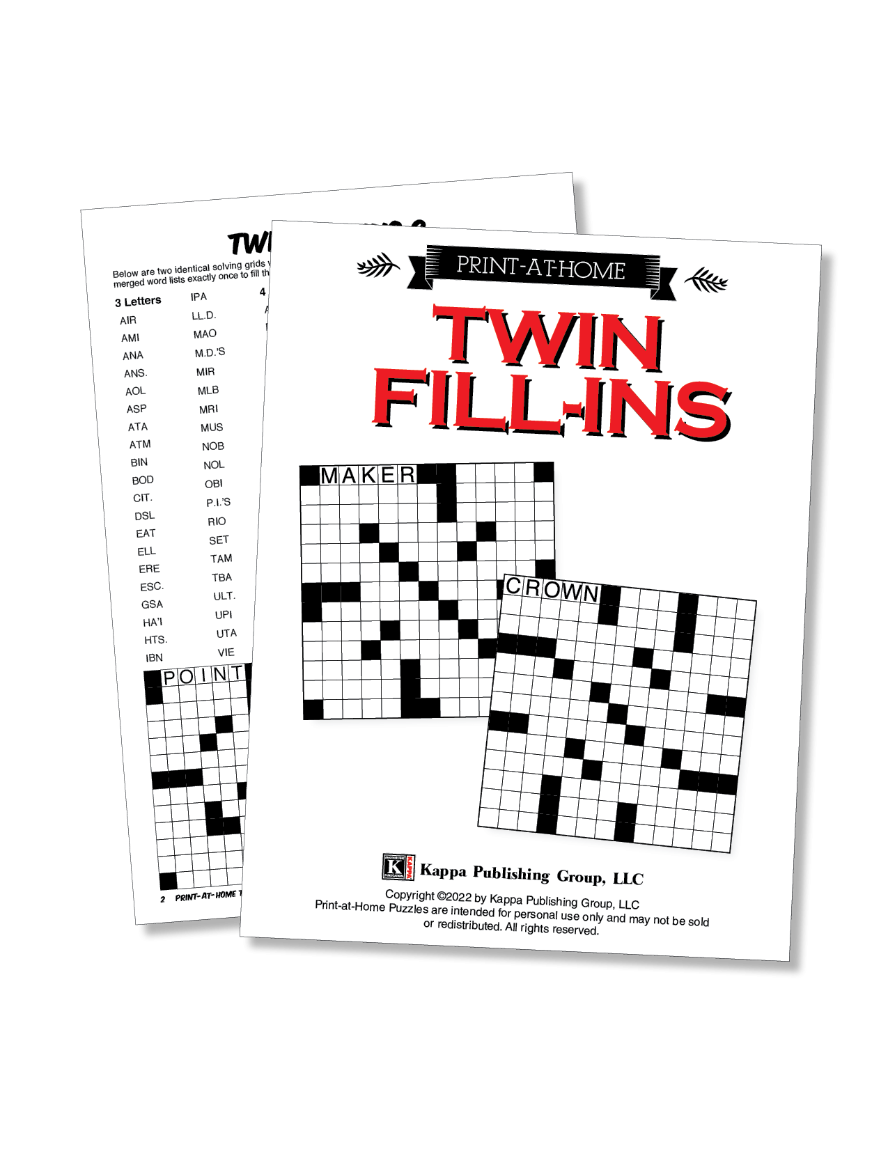Print at Home Twin Fill Ins Kappa Puzzles Print at Home Twin Fill Ins Kappa Puzzles