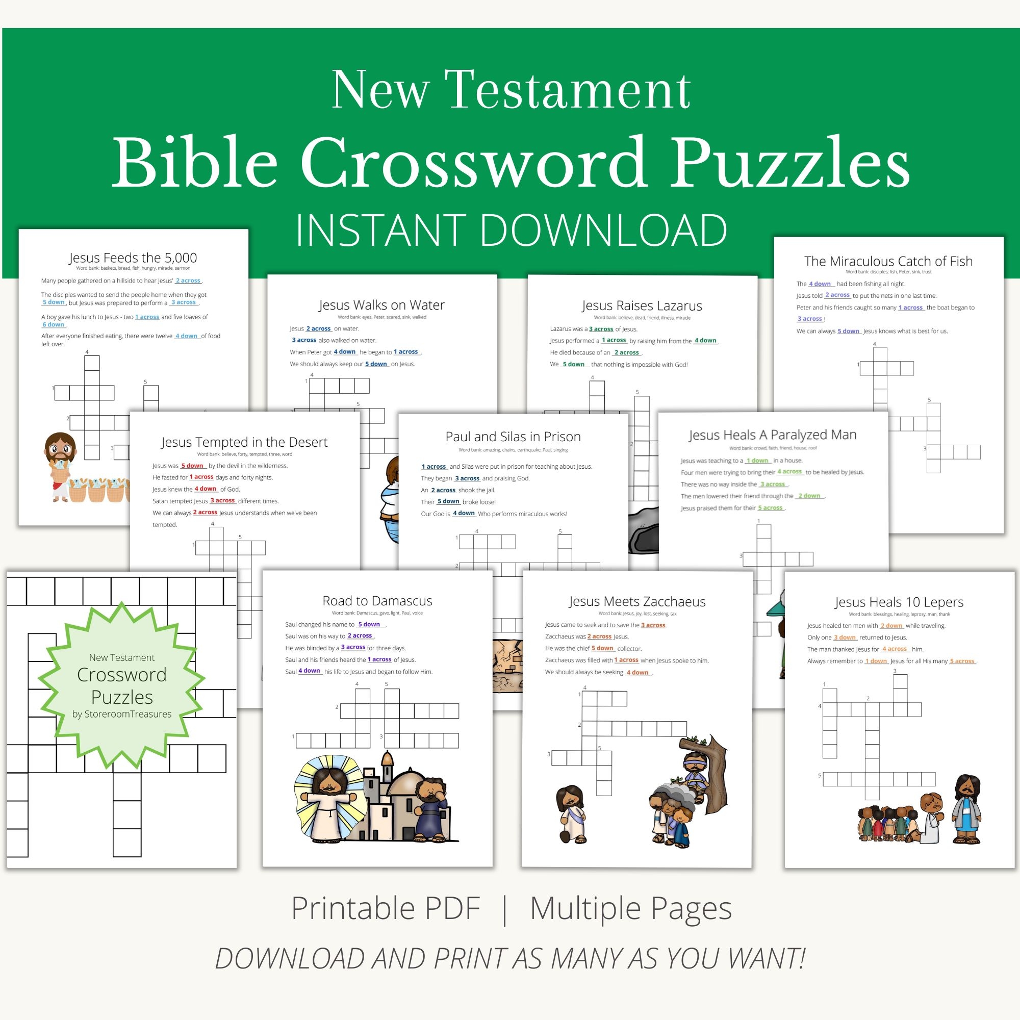 Printable Bible Activity Crossword Puzzles For Kids New Testament Classful Printable Bible Activity Crossword Puzzles For Kids New Testament Classful