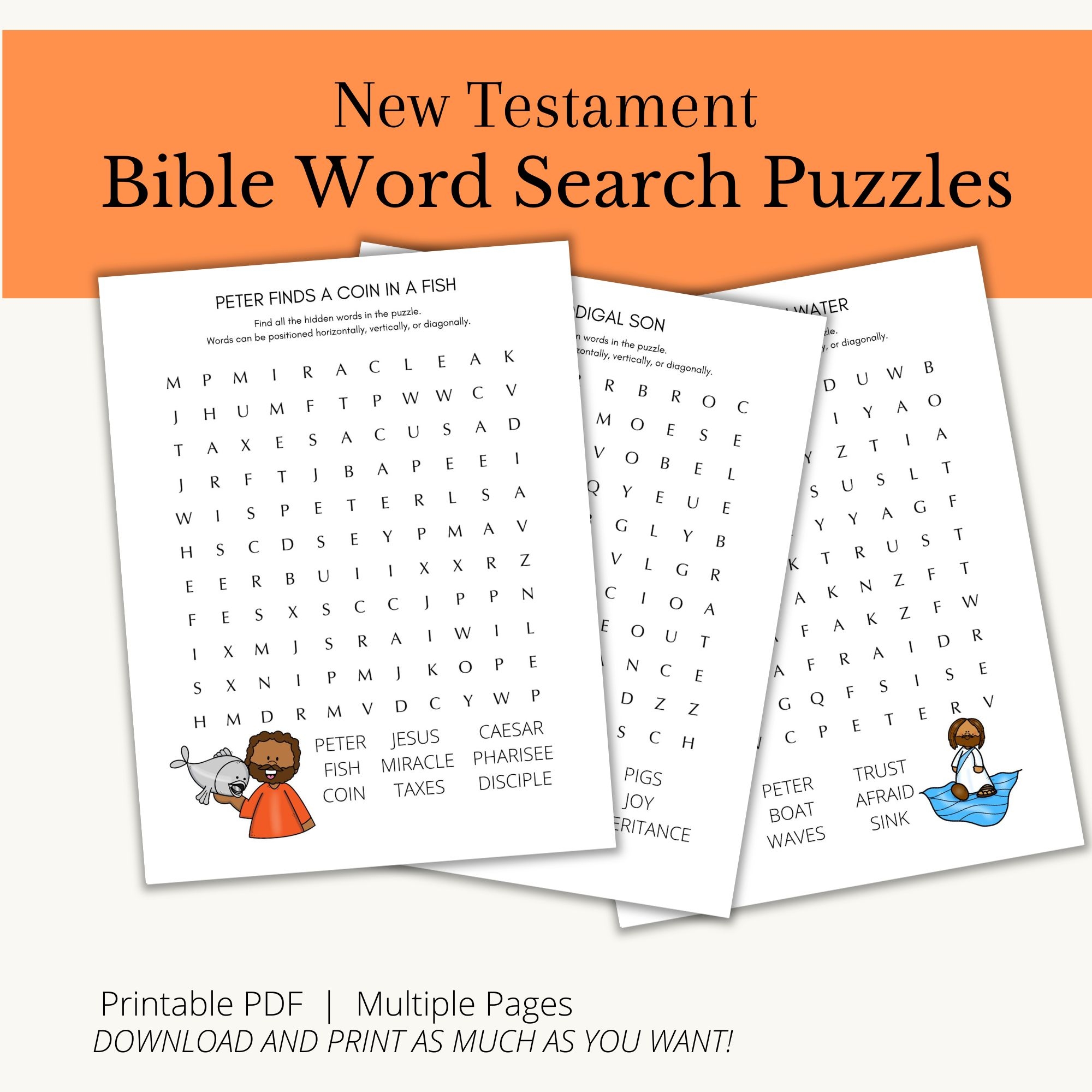Printable Bible Word Search Puzzle Book New Testament Classful Printable Bible Word Search Puzzle Book New Testament Classful