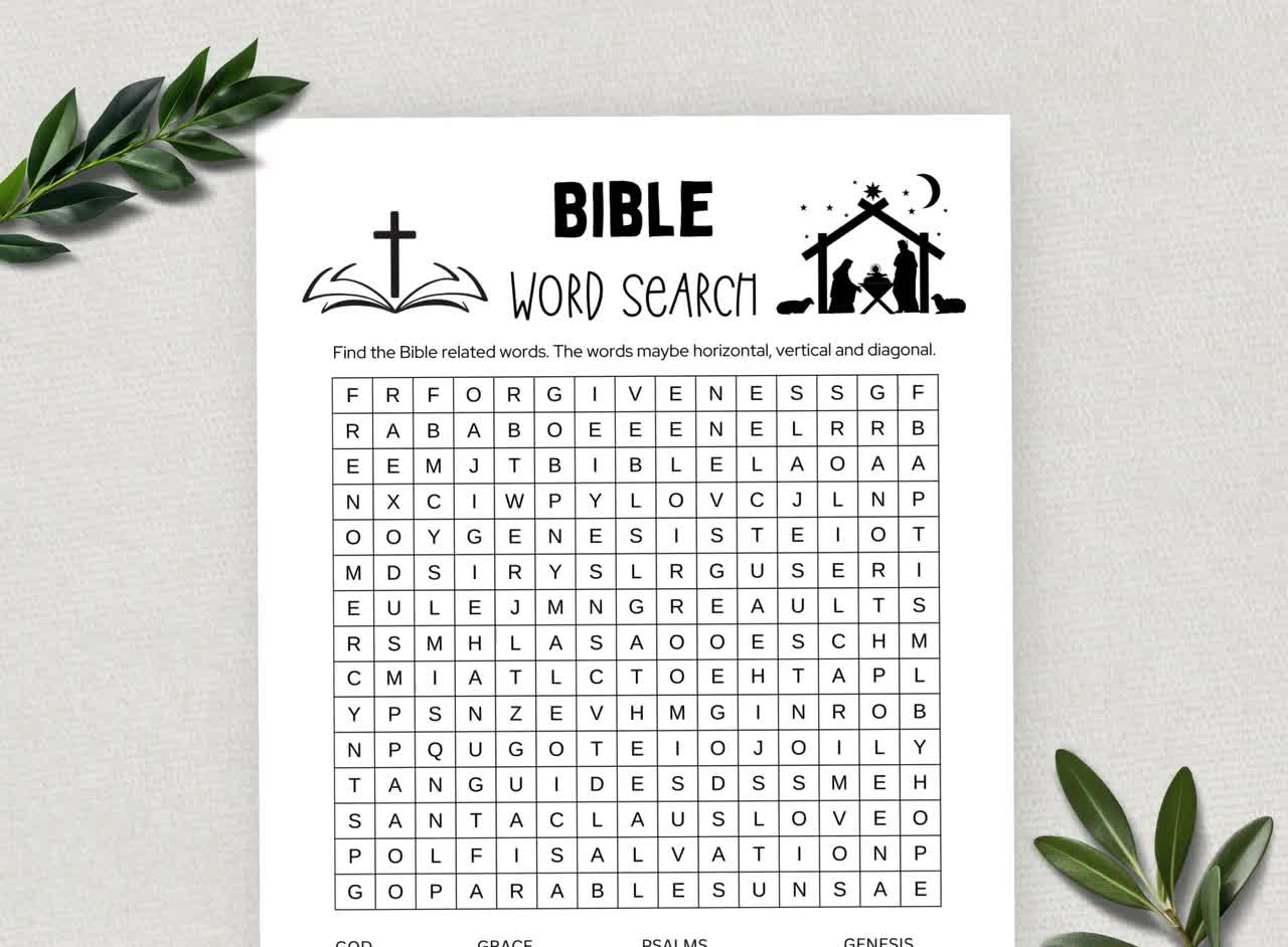 Crossword Puzzles Printable For Bible Topics