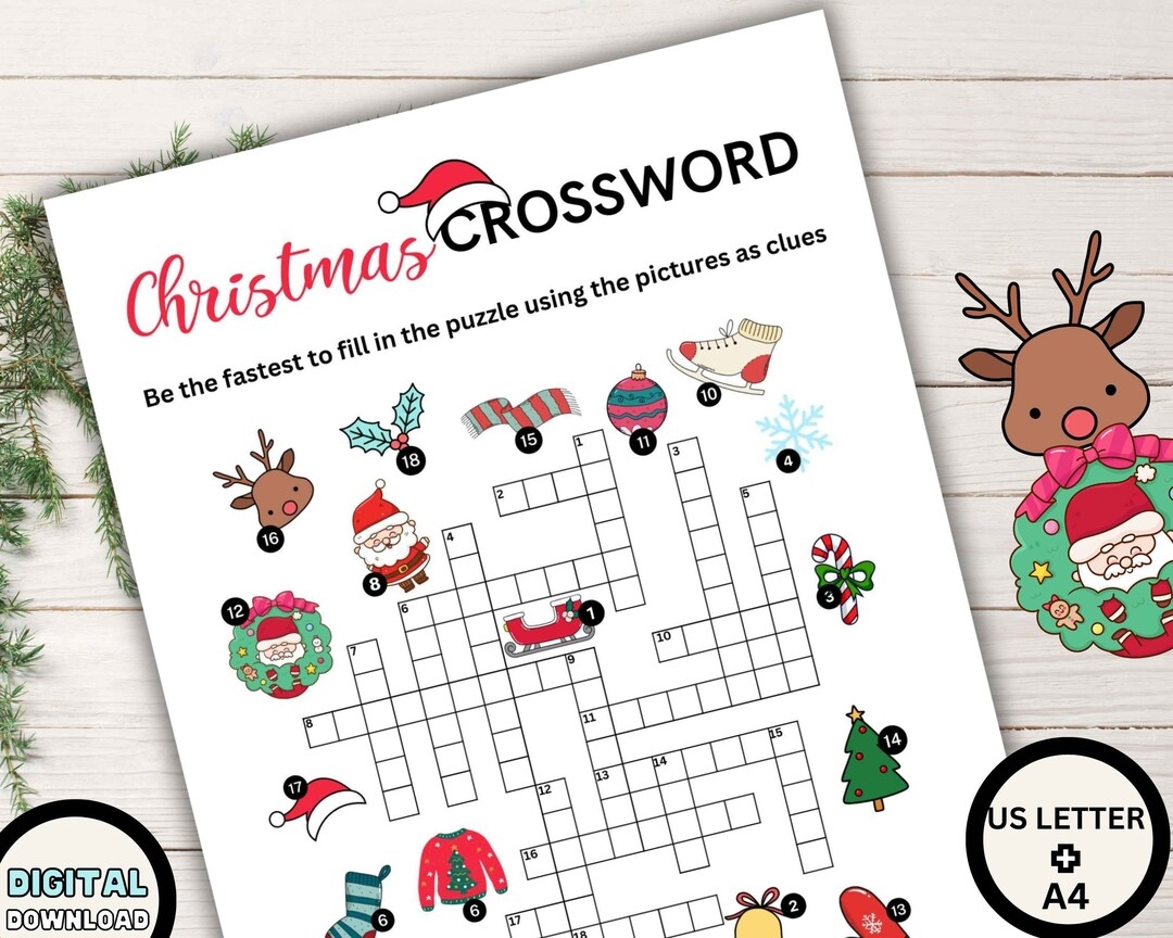 Free Printable Christmas Crossword For Kids Free Printable Christmas Crossword For Kids