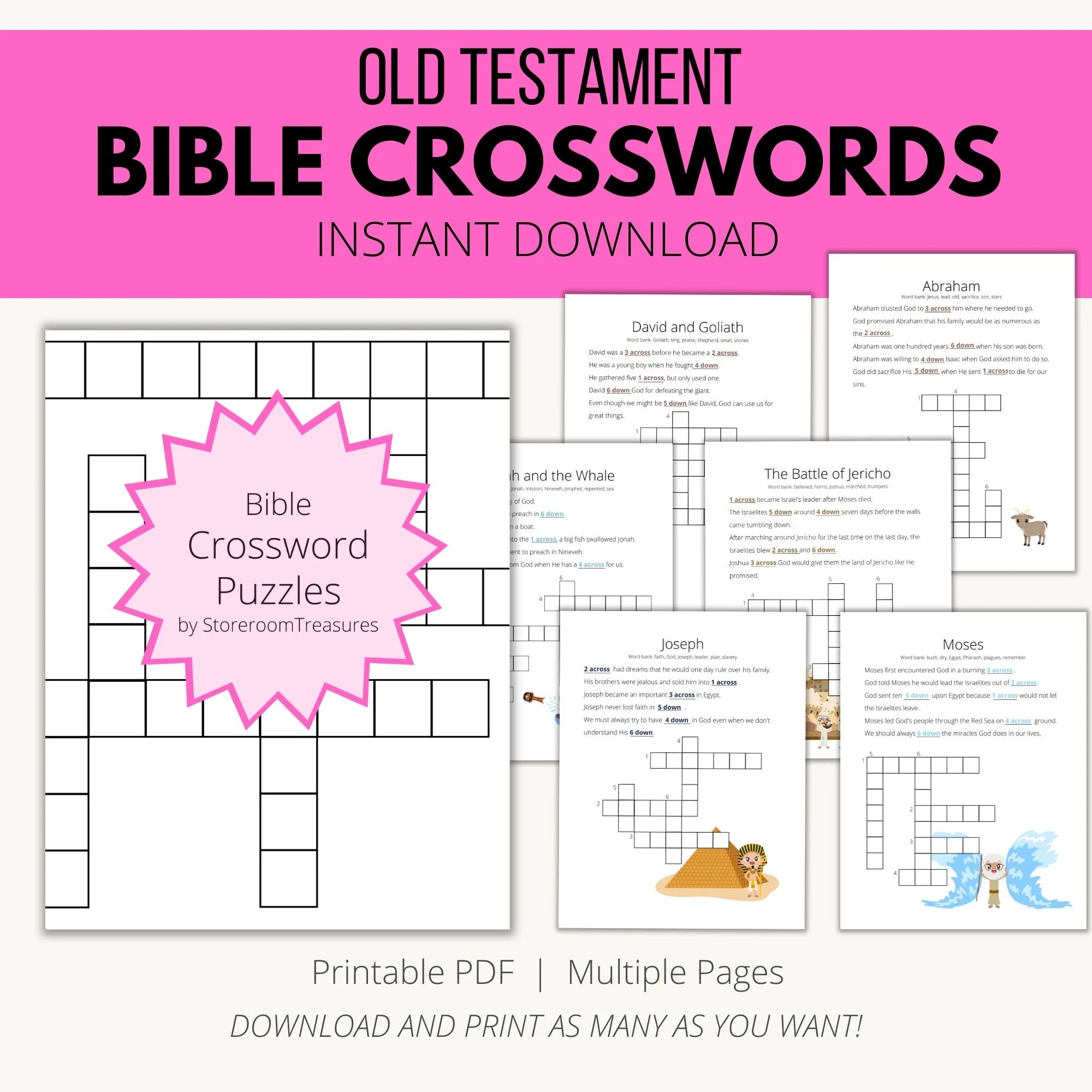 Bible Crossword Puzzles Printable Old Testament Bible Crossword Puzzles Printable Old Testament