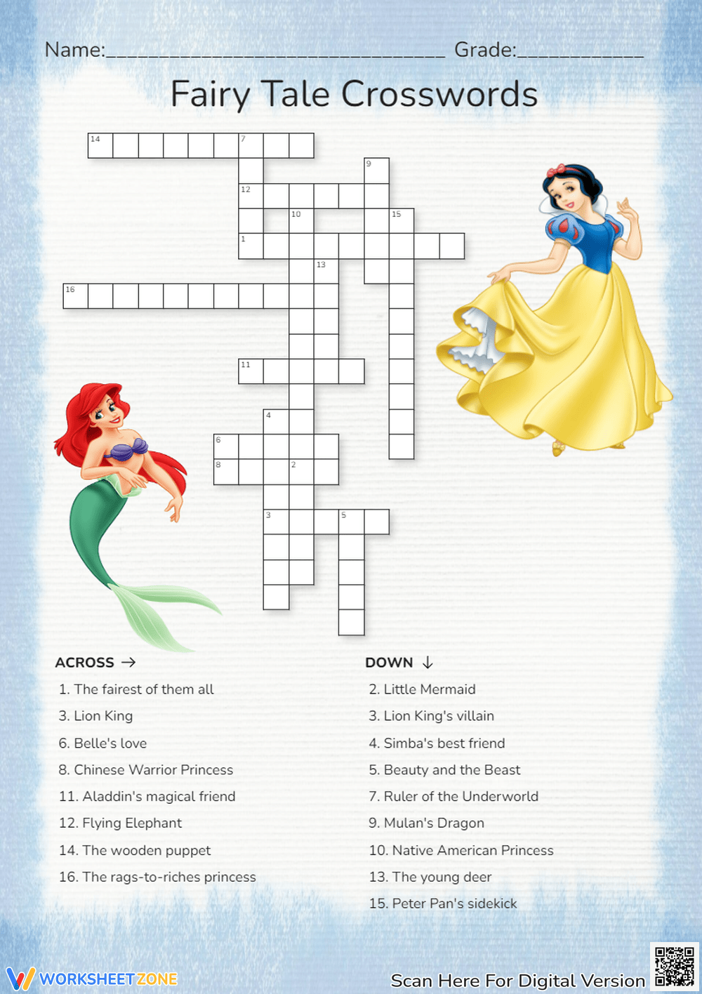 Printable Disney Crossword Puzzles Worksheets Download Printable Disney Crossword Puzzles Worksheets Download