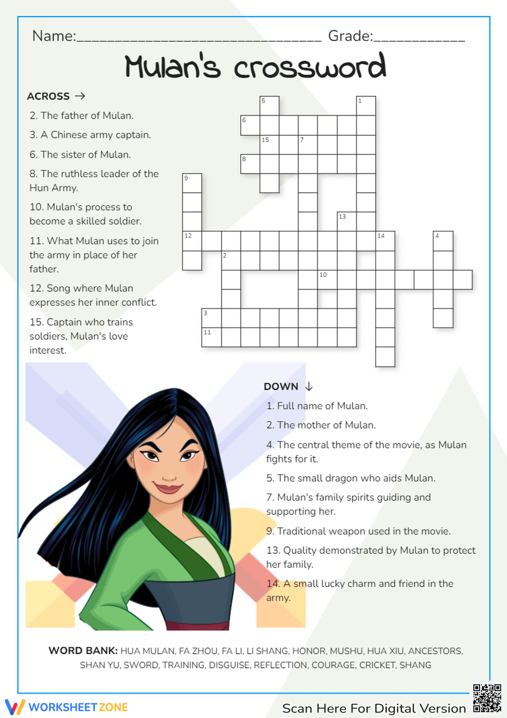 Printable Disney Crossword Puzzles Worksheets Download