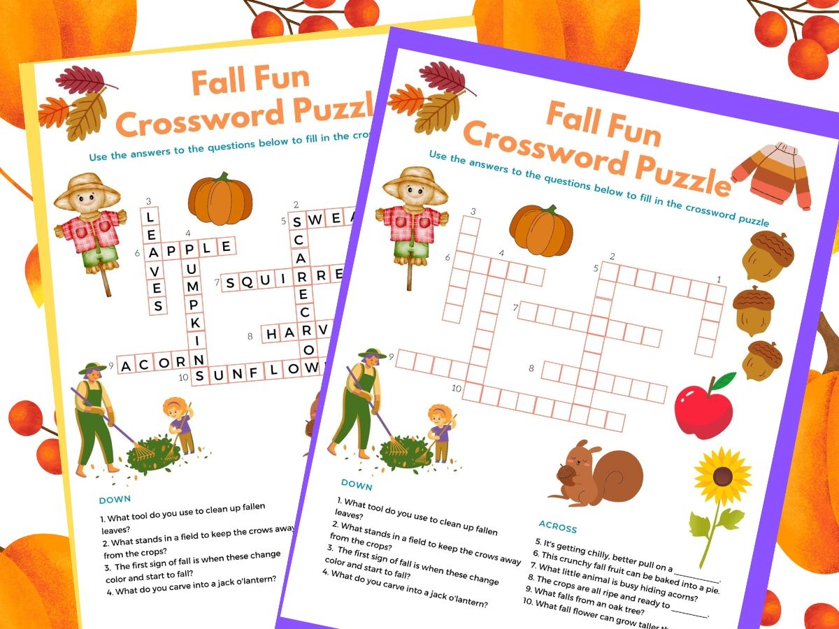 Printable Fall Word Games For Kids Printable Fall Word Games For Kids