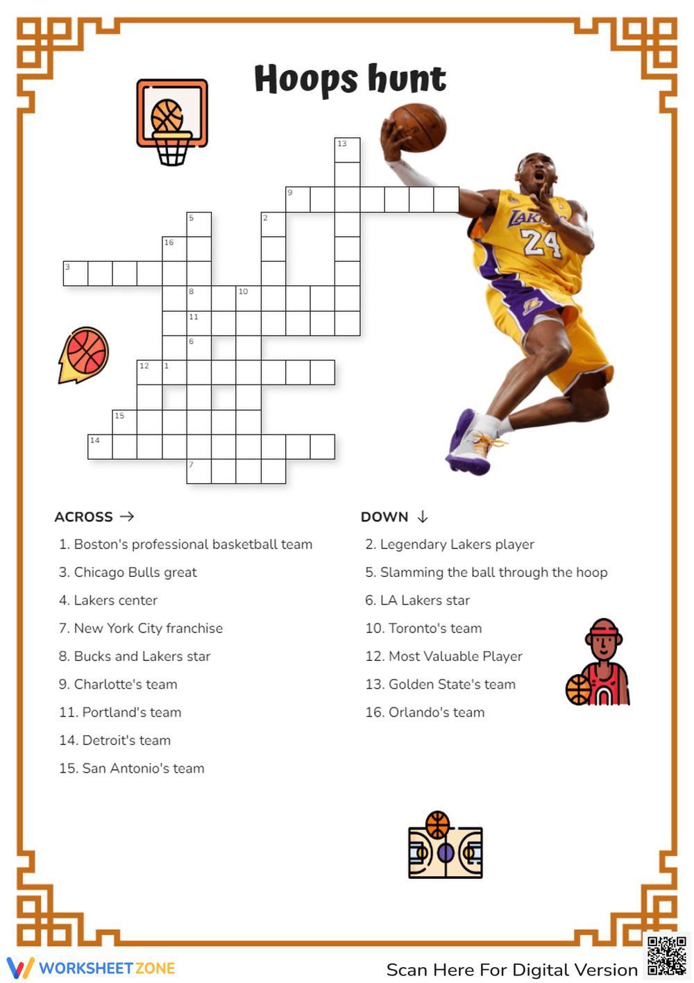 Printable Grade 3 NBA Crossword Puzzles Worksheets Printable Grade 3 NBA Crossword Puzzles Worksheets