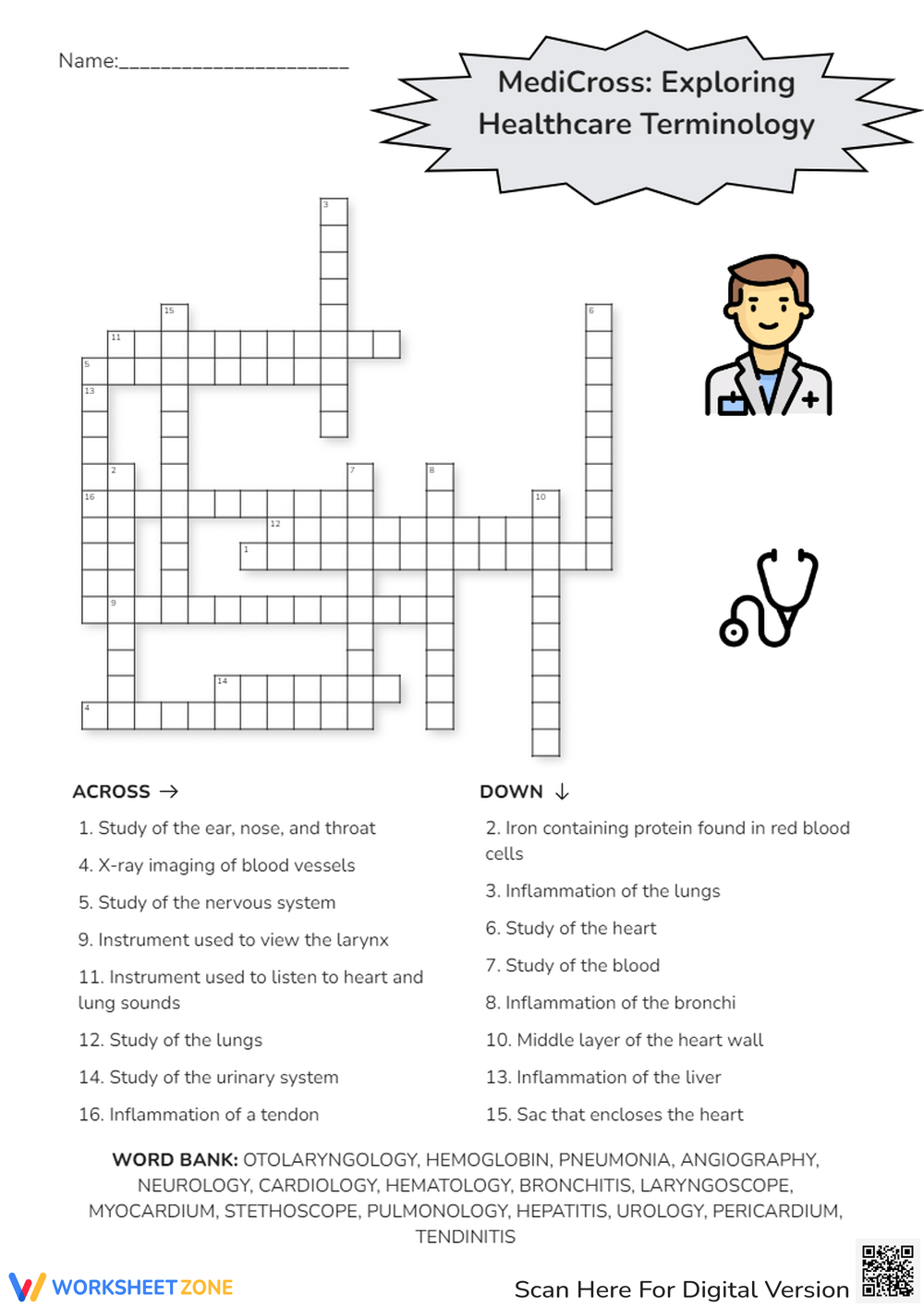 Free Printable Health Crossword Puzzles Free Printable Health Crossword Puzzles
