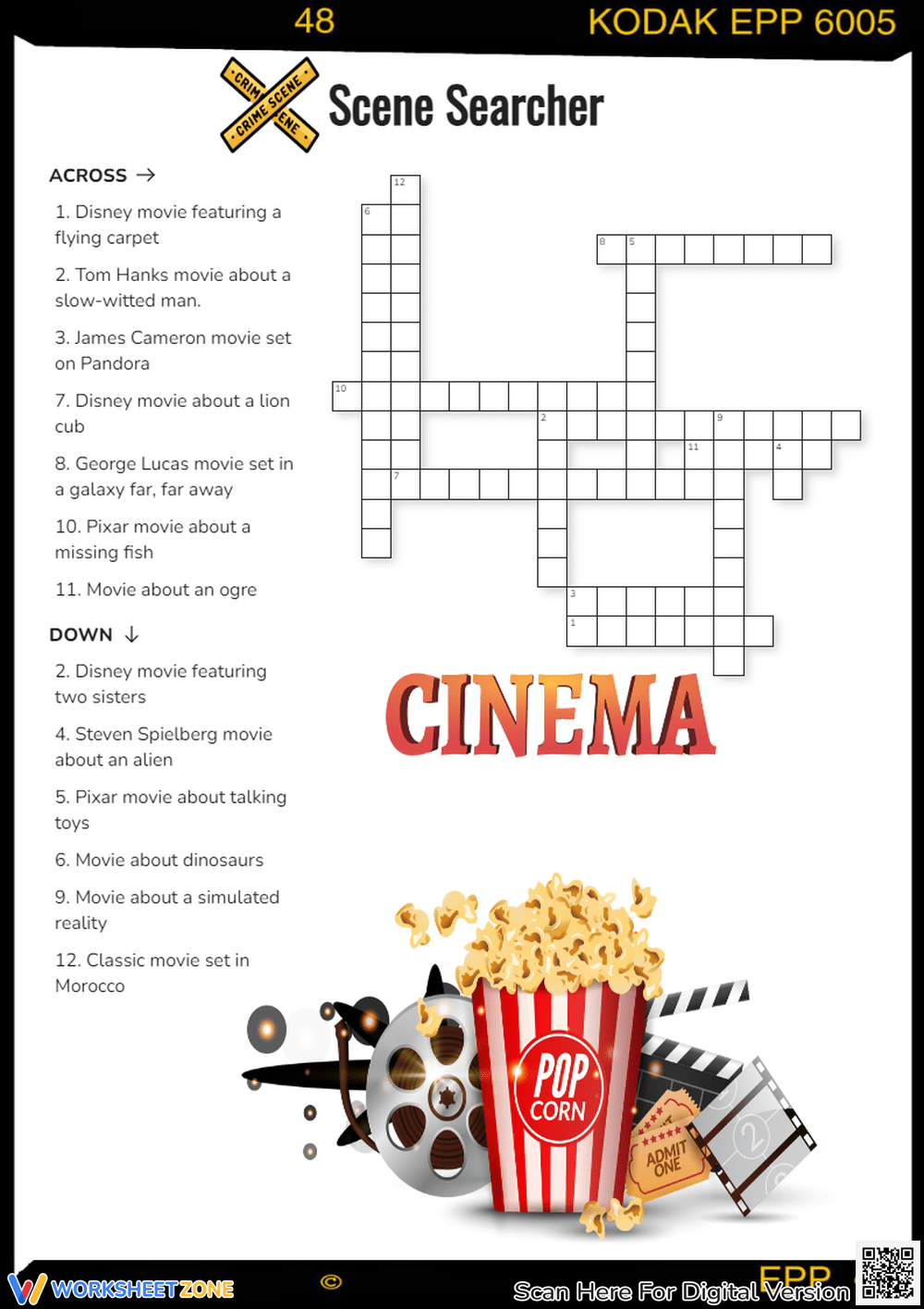 Classic Movie Printable Crossword Puzzles