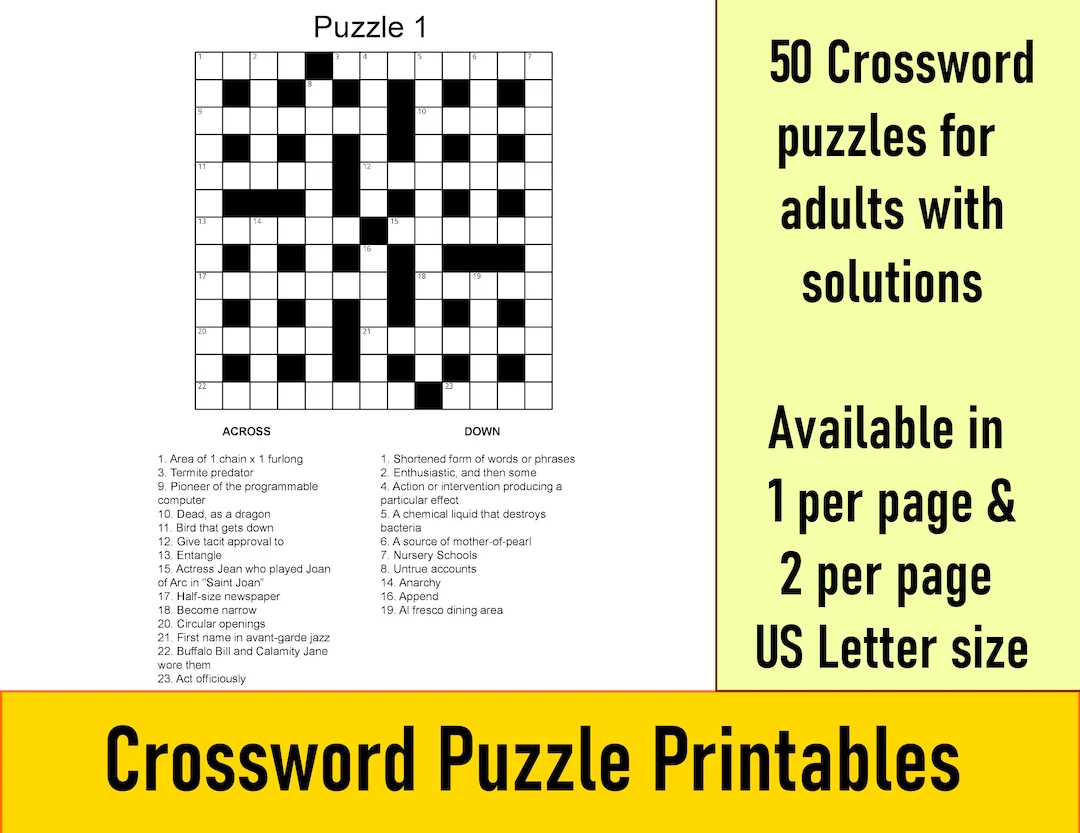 Easy Crossword Puzzles Free Printable Easy Crossword Puzzles Free Printable