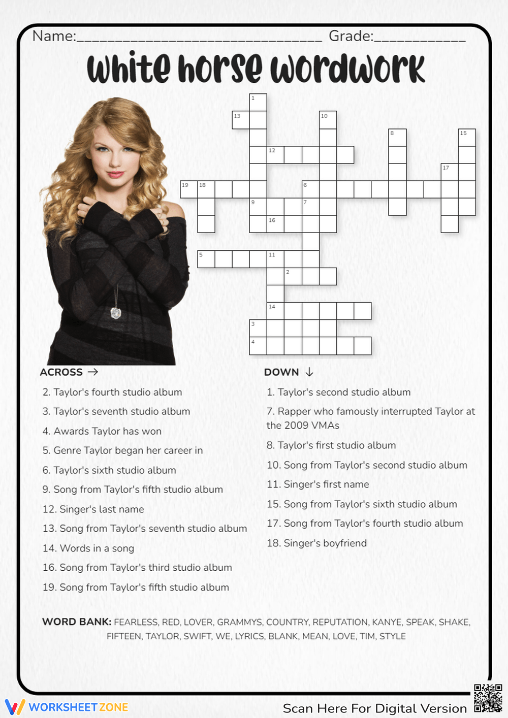 Fifth Grade Crossword Puzzles Printable Fifth Grade Crossword Puzzles Printable