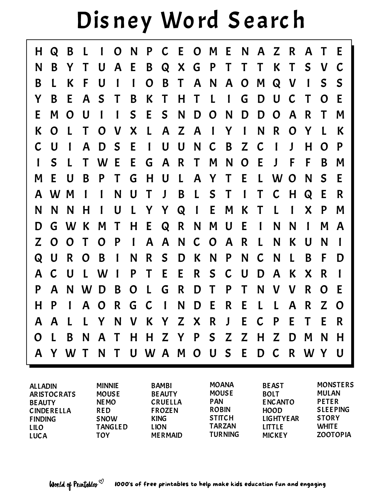 Printable Word Search World Of Printables Printable Word Search World Of Printables