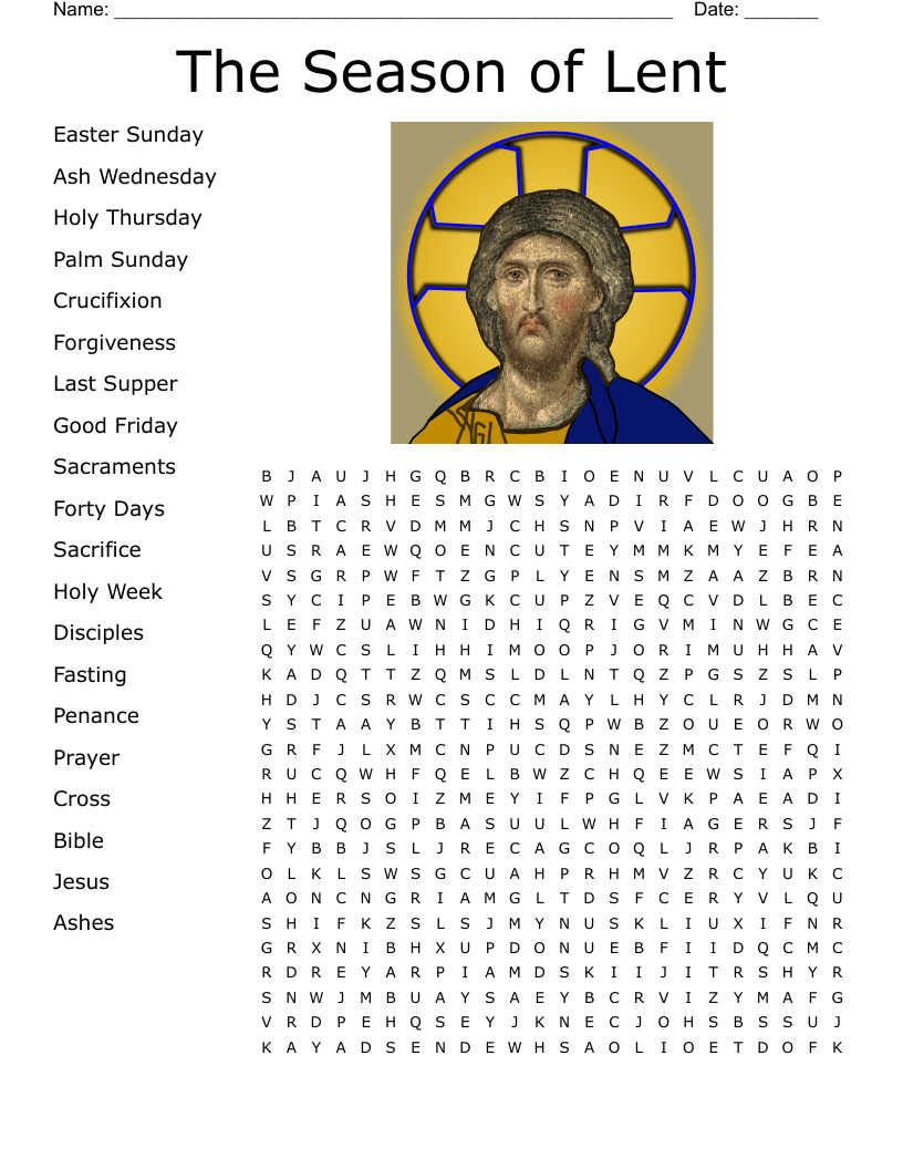 Lent Crossword Puzzle Printable Lutheran Lent Crossword Puzzle Printable Lutheran