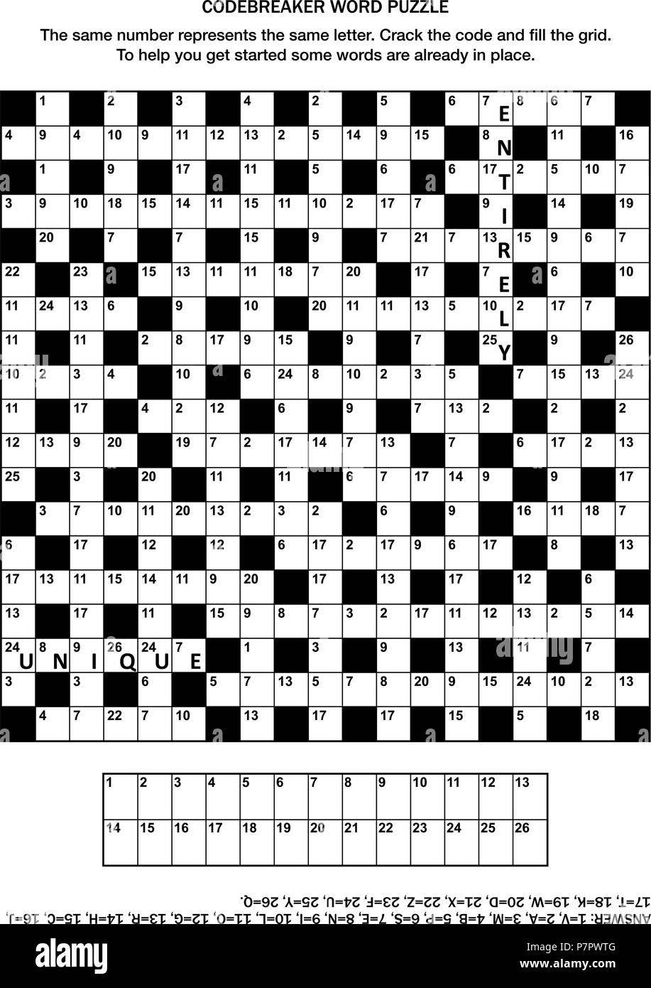 Puzzle Page With Codebreaker codeword Code Cracker Word Game Or Crossword Puzzle General Knowledge Some Words Already In Place Medium Level Stock Vector Image Art Alamy Puzzle Page With Codebreaker codeword Code Cracker Word Game Or Crossword Puzzle General Knowledge Some Words Already In Place Medium Level Stock Vector Image Art Alamy