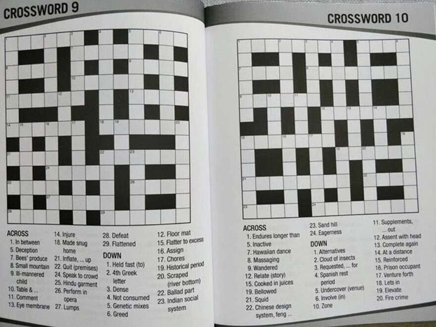 Puzzle Time Large Print Crossword Blue Booky Wooky