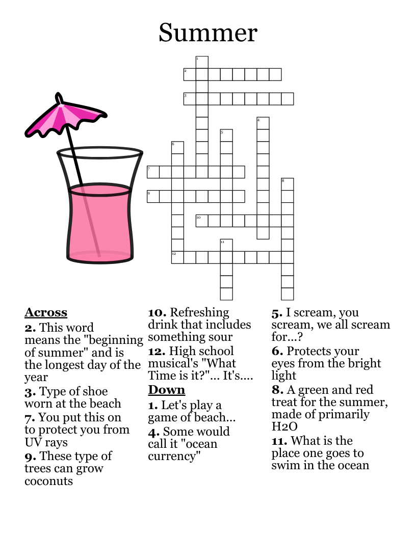Beginner Printable Crossword Puzzles Beginner Printable Crossword Puzzles