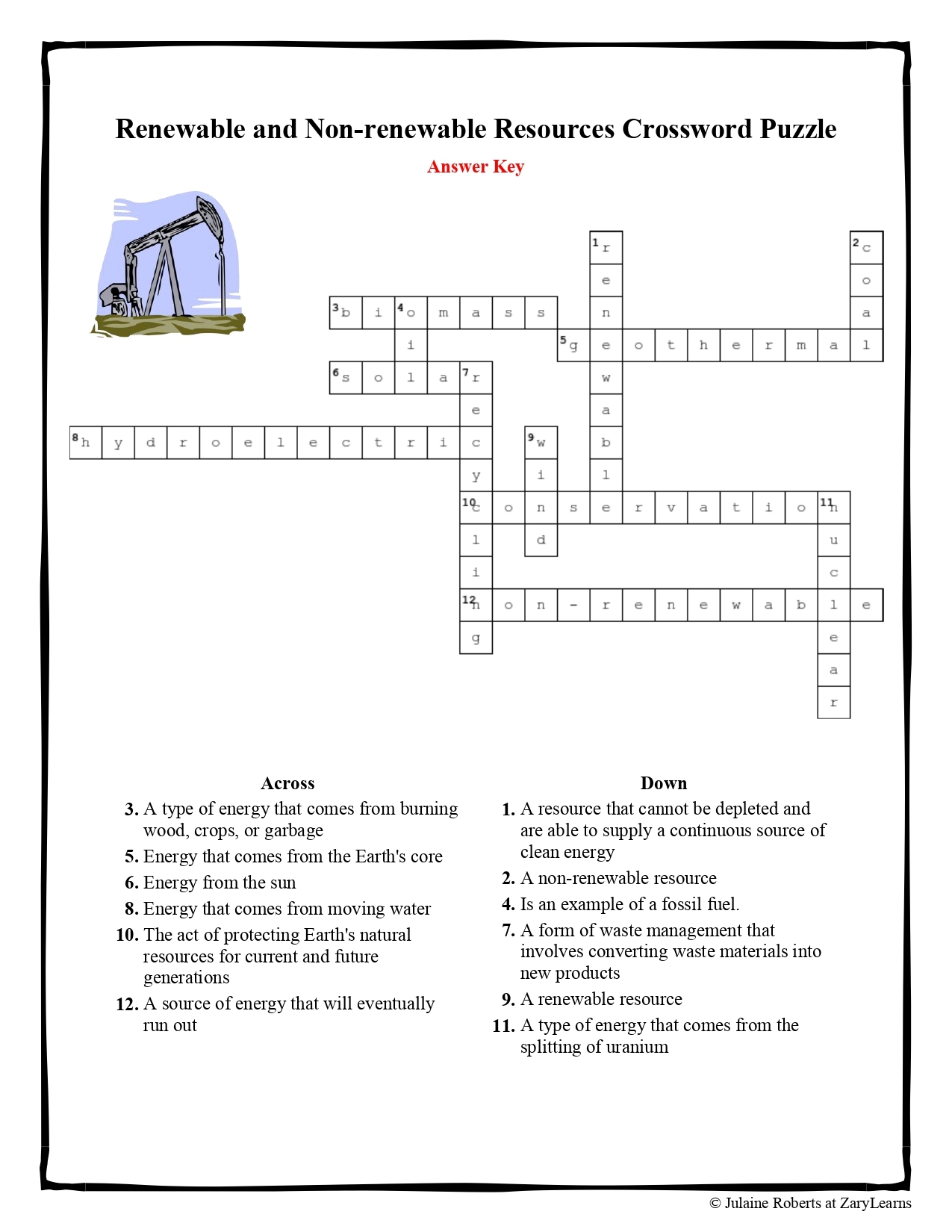 4th Grade Printable Science Worksheet Crossword 4th Grade Printable Science Worksheet Crossword