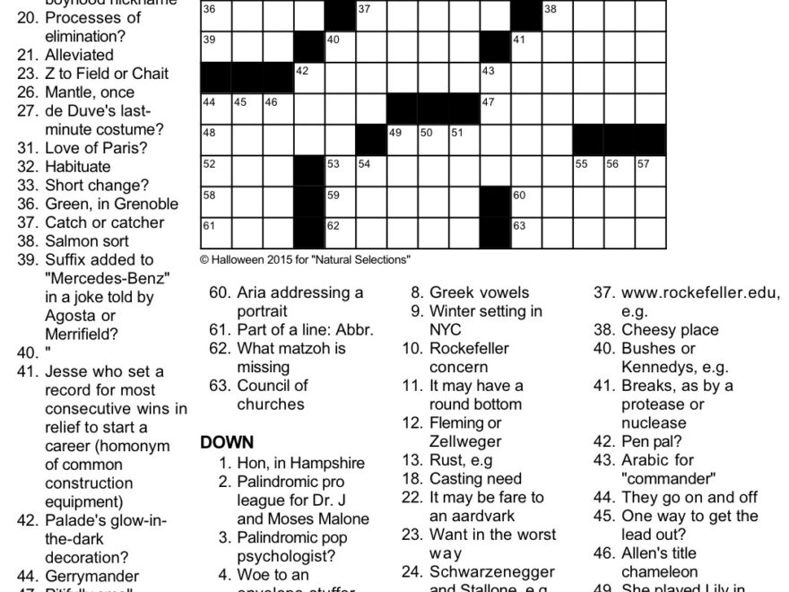 RU Ready For Halloween Crossword Puzzle