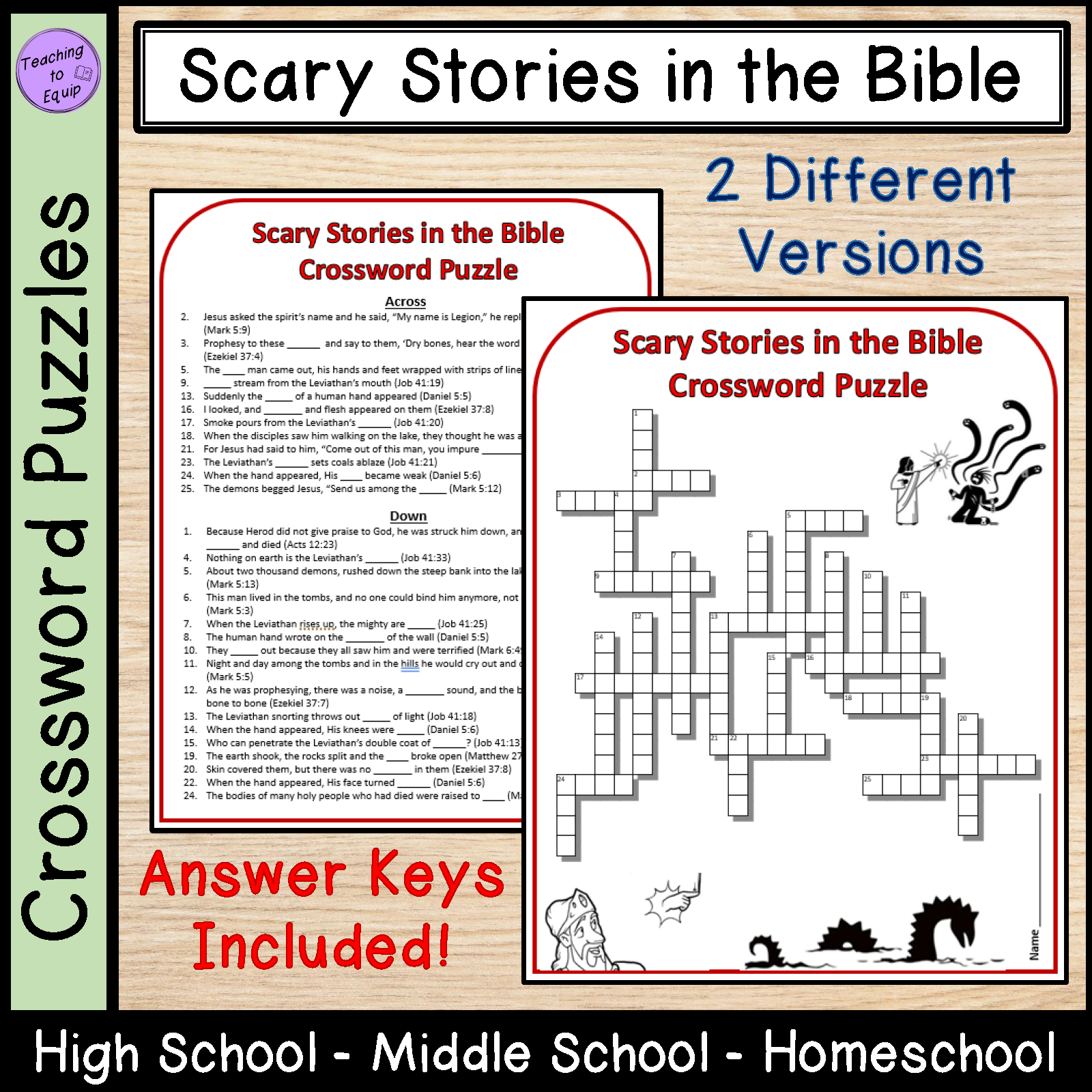 Scary Stories In Bible Crossword Puzzle Halloween Classful Scary Stories In Bible Crossword Puzzle Halloween Classful