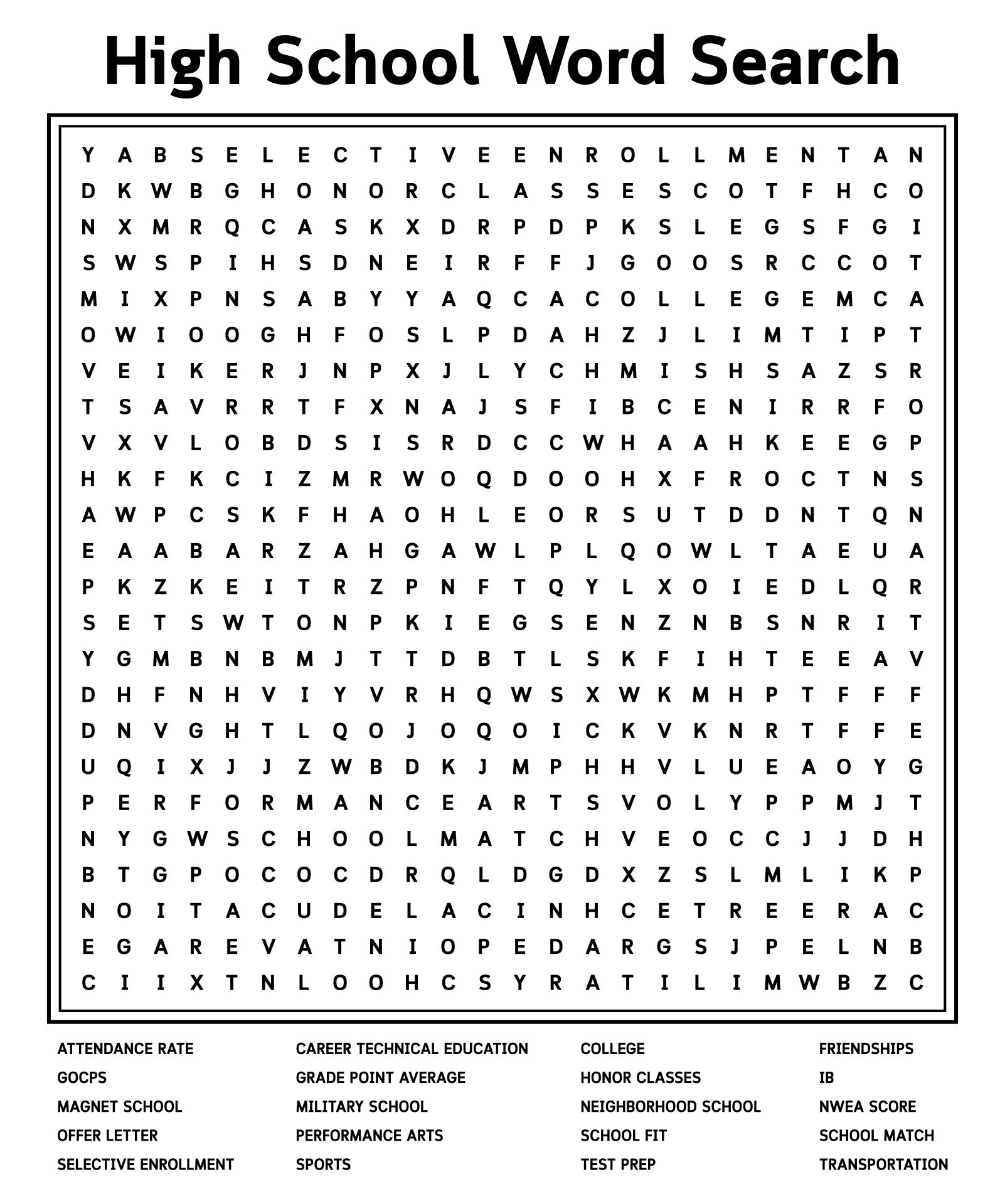 School Word Search Puzzles 10 Free PDF Printables Printablee