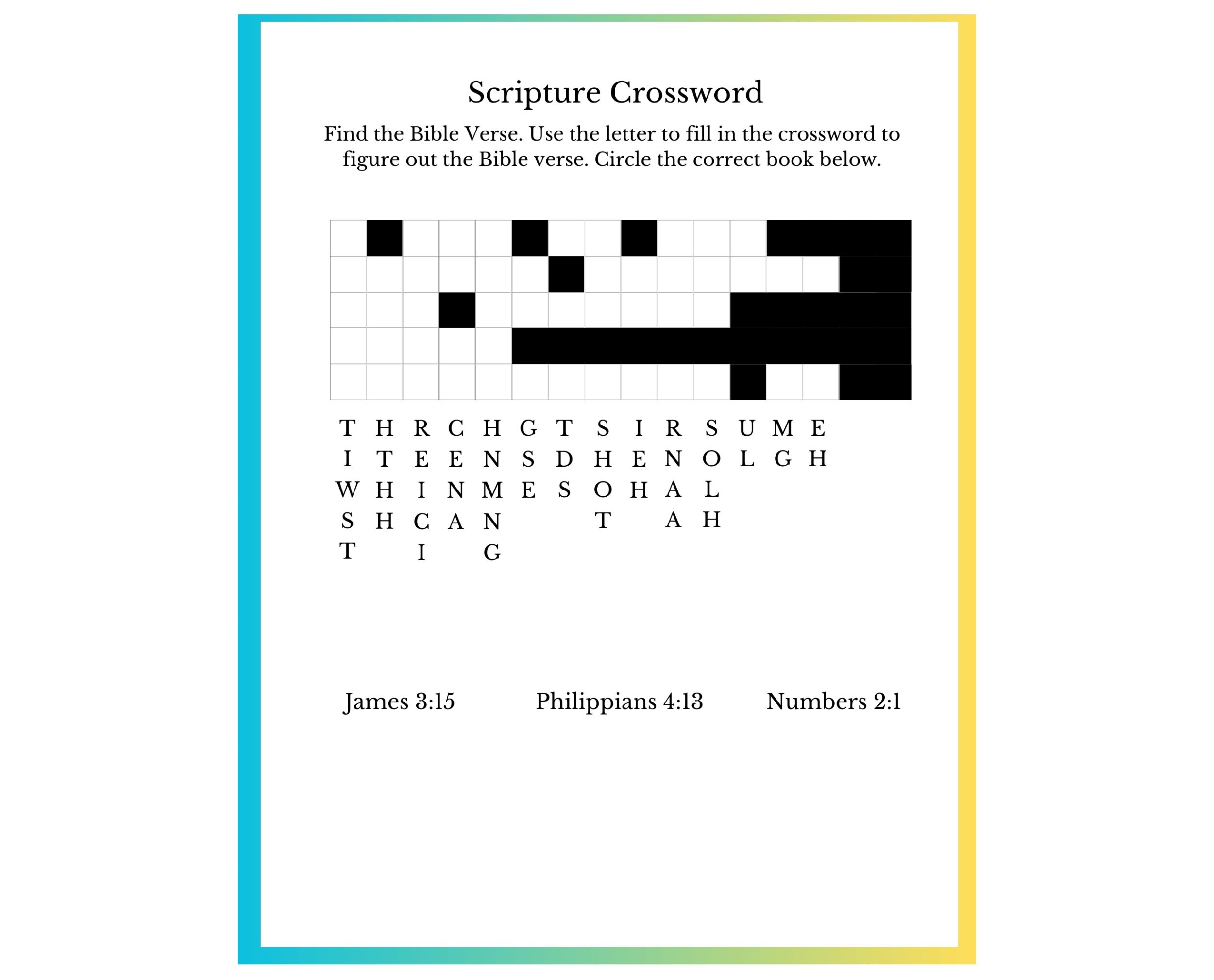 Scripture Crossword Bible Crossword Puzzles Bible Fill In The Blank Crossword Puzzle Printable Christian Crossword Printable Crossword Etsy Scripture Crossword Bible Crossword Puzzles Bible Fill In The Blank Crossword Puzzle Printable Christian Crossword Printable Crossword Etsy