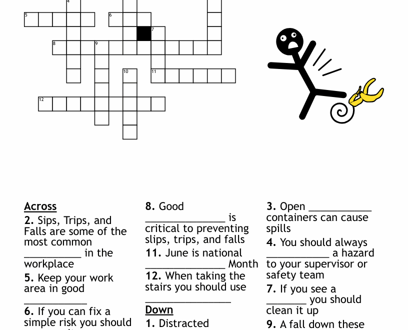 Slips Trips And Falls Crossword WordMint