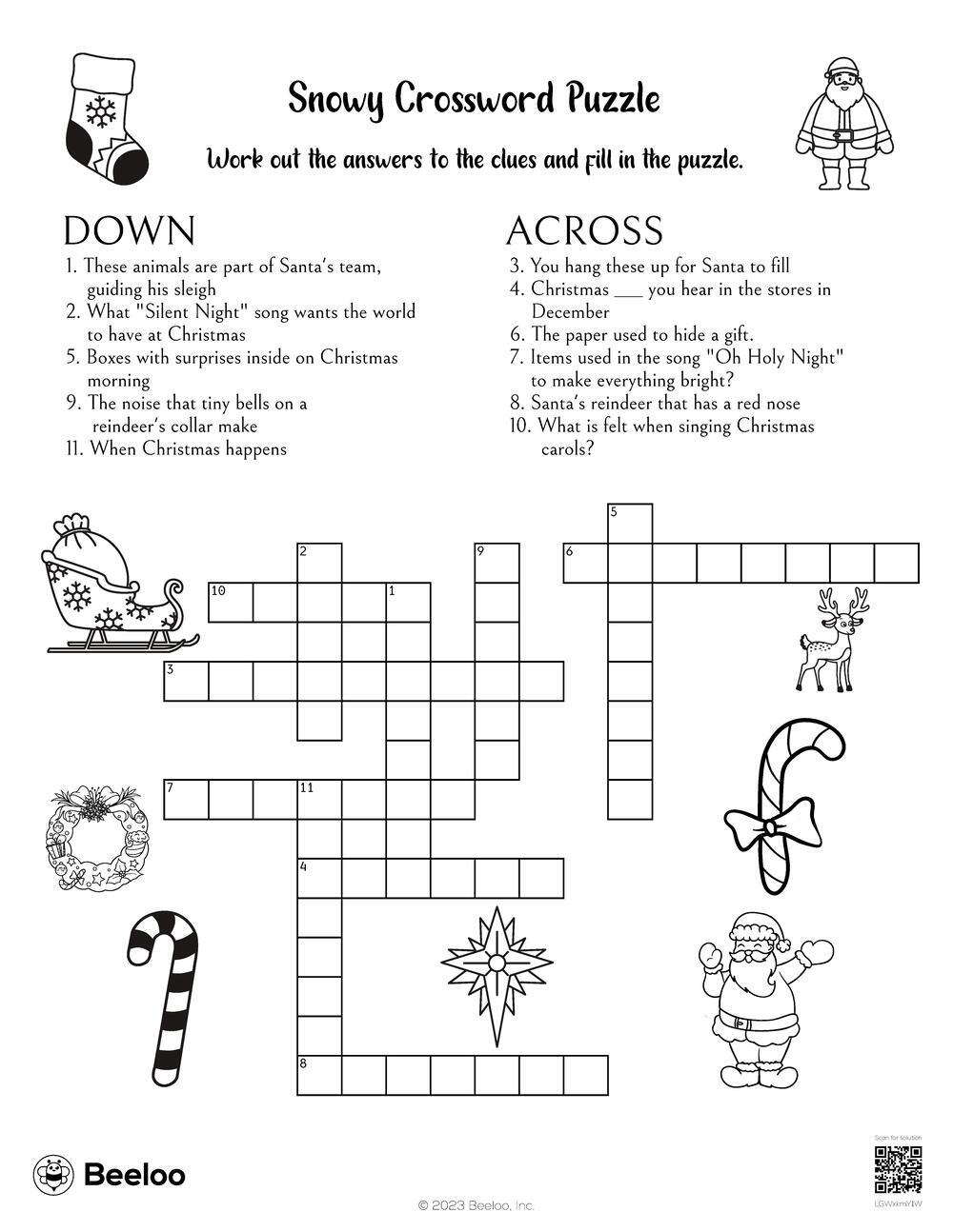 Snowy Crossword Puzzle Beeloo Printable Crafts And Activities For Kids Snowy Crossword Puzzle Beeloo Printable Crafts And Activities For Kids