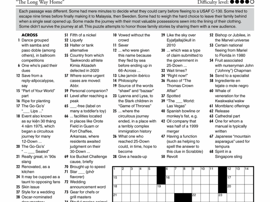 Solve The Puzzle The New York Times