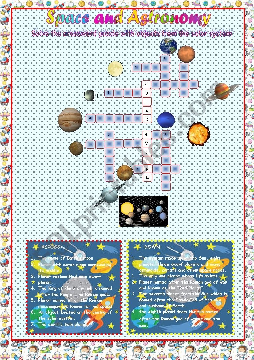 Astronomy Crossword Puzzle Printable Astronomy Crossword Puzzle Printable