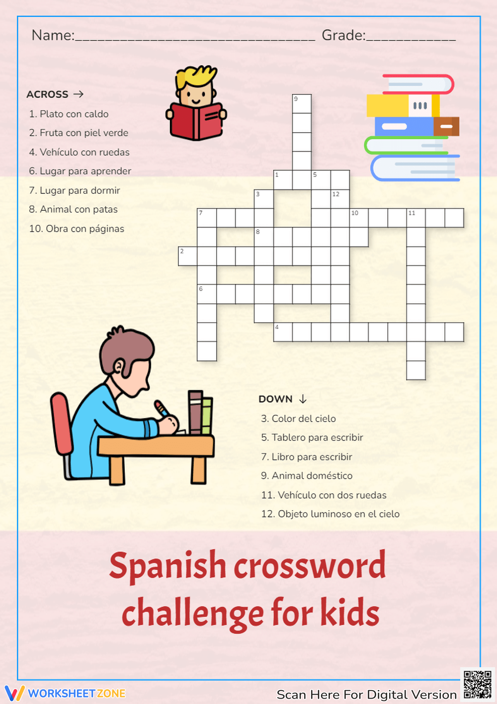 Spanish Crossword Puzzle Worksheets 2025 Spanish Crossword Puzzle Worksheets 2025