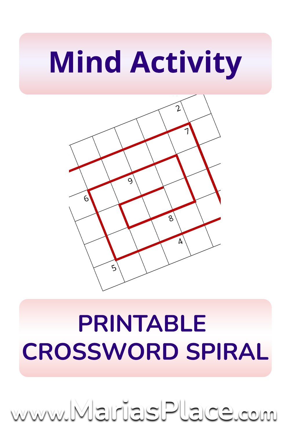 Spiral Crossword 1 Marias Place Spiral Crossword 1 Marias Place