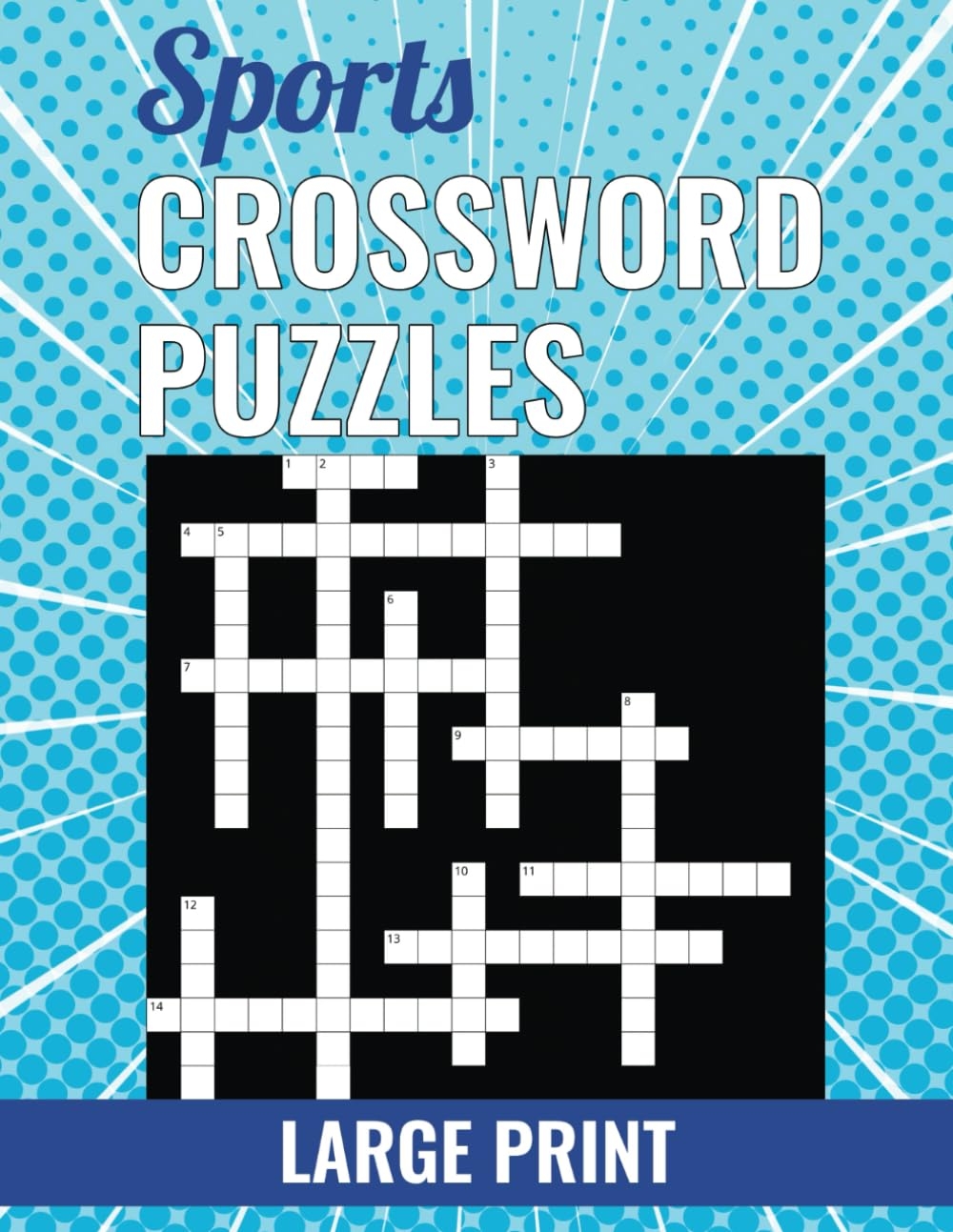 SPORTS CROSSWORD PUZZLES LARGE PRINT KALEIDOSCOPE LLC BLEU 9798871802151 Amazon Books