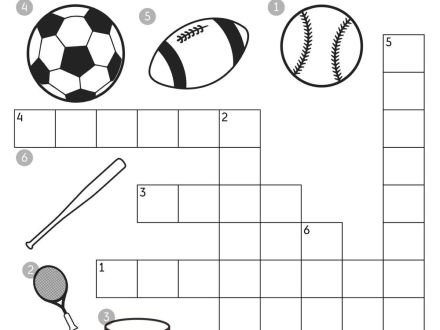 Sports themed Crossword Puzzles Beeloo Printable Crafts And Activities For Kids