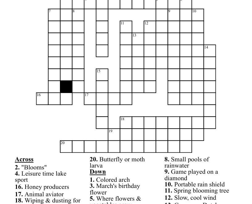 Spring Crossword WordMint