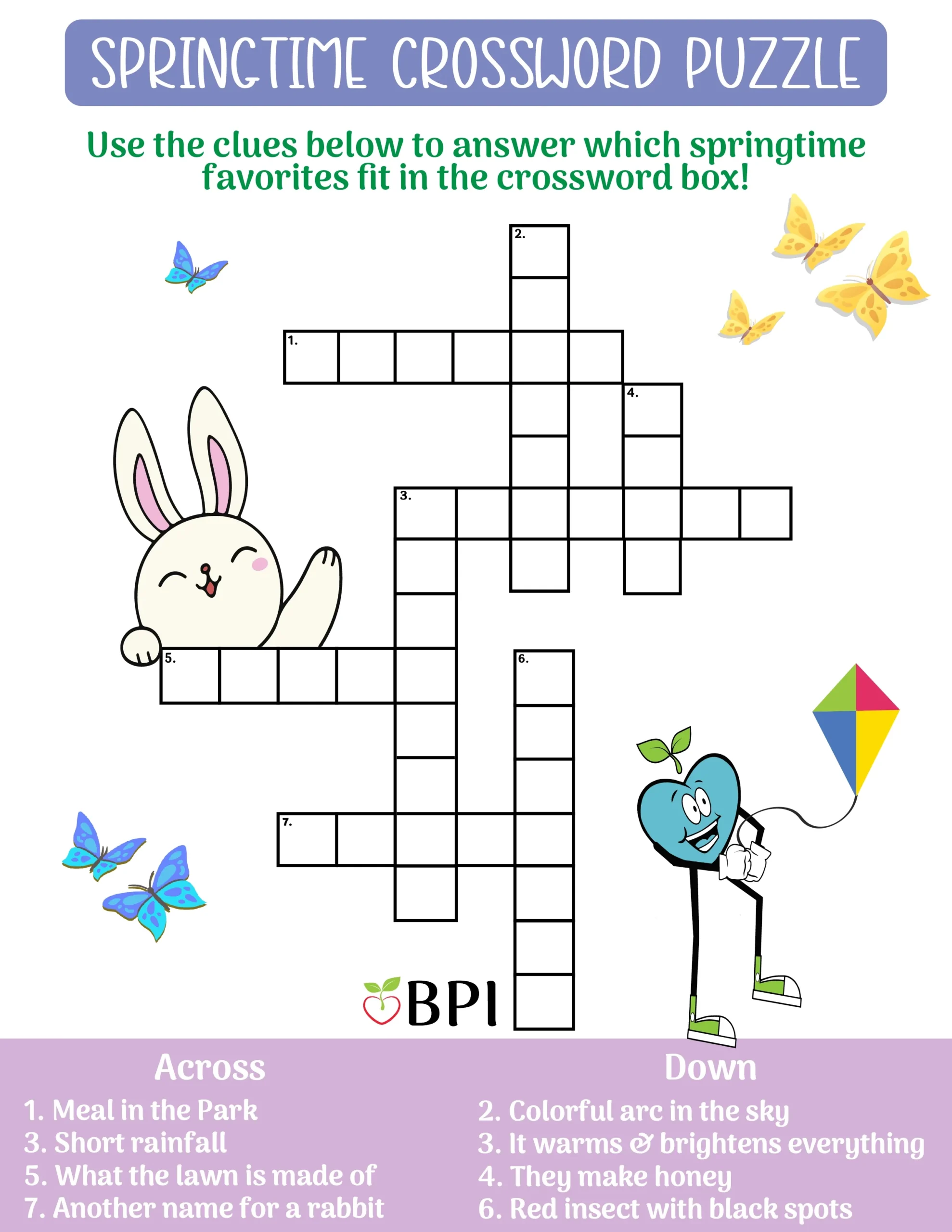 Springtime Crossword Puzzle